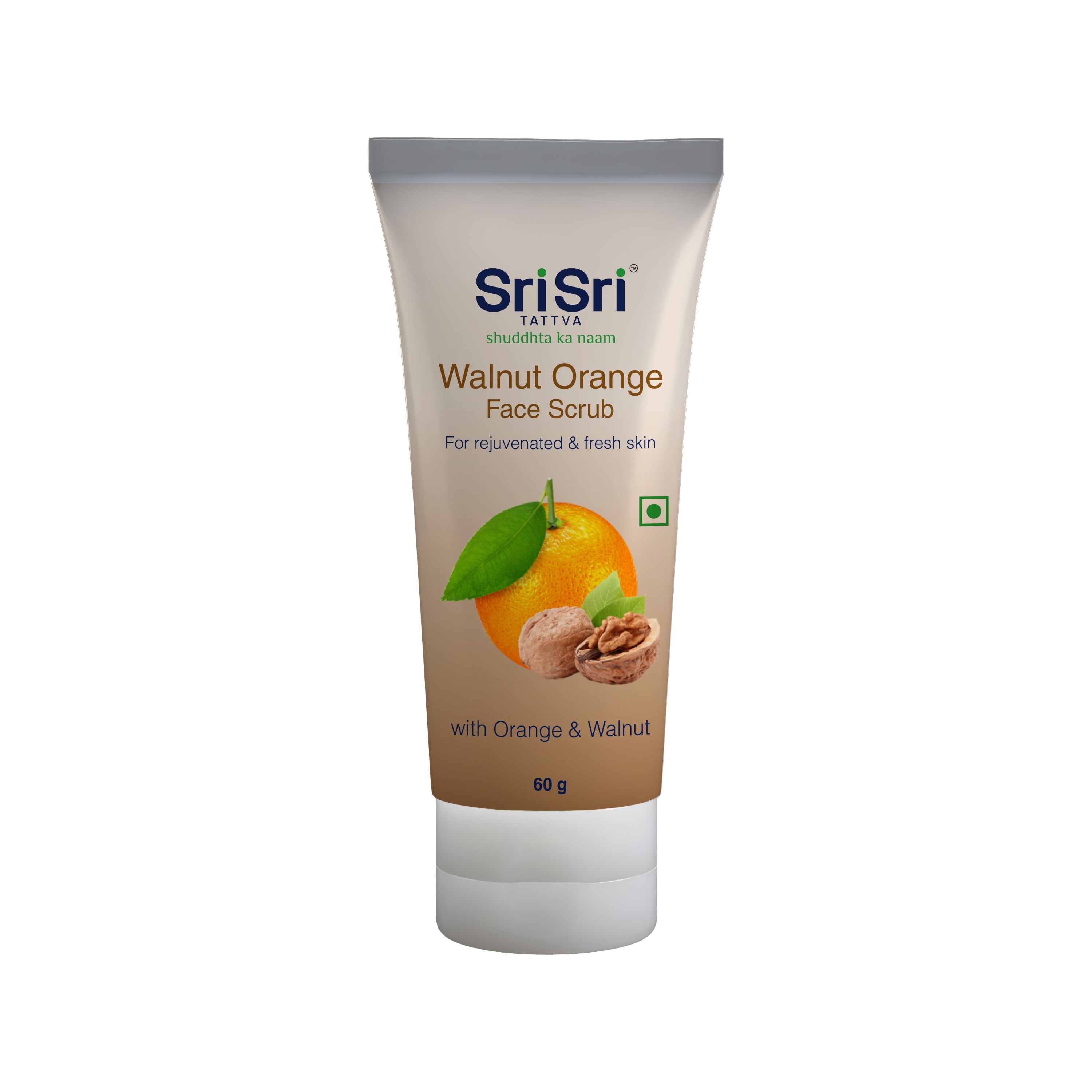Walnut Orange Face Scrub - For Rejuvenated & Fresh Skin, 60 g