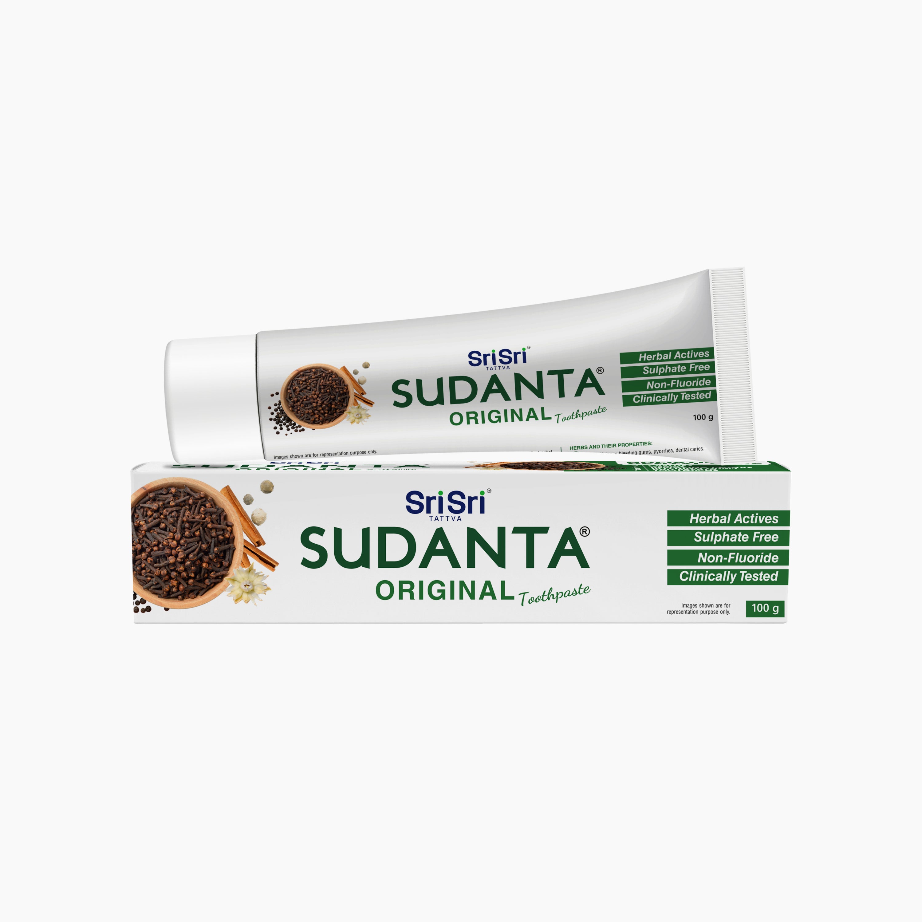 Sudanta Original Toothpaste - Non - Fluoride - 100% Vegetarian, 100 g