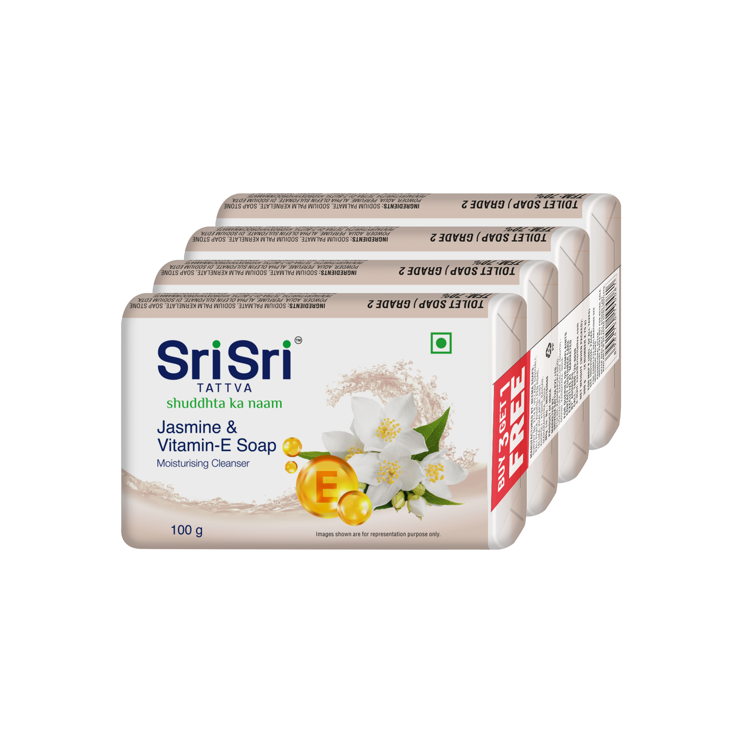 Jasmine & Vitamin E Soap | A Moisturising Cleanser | 100 g Each