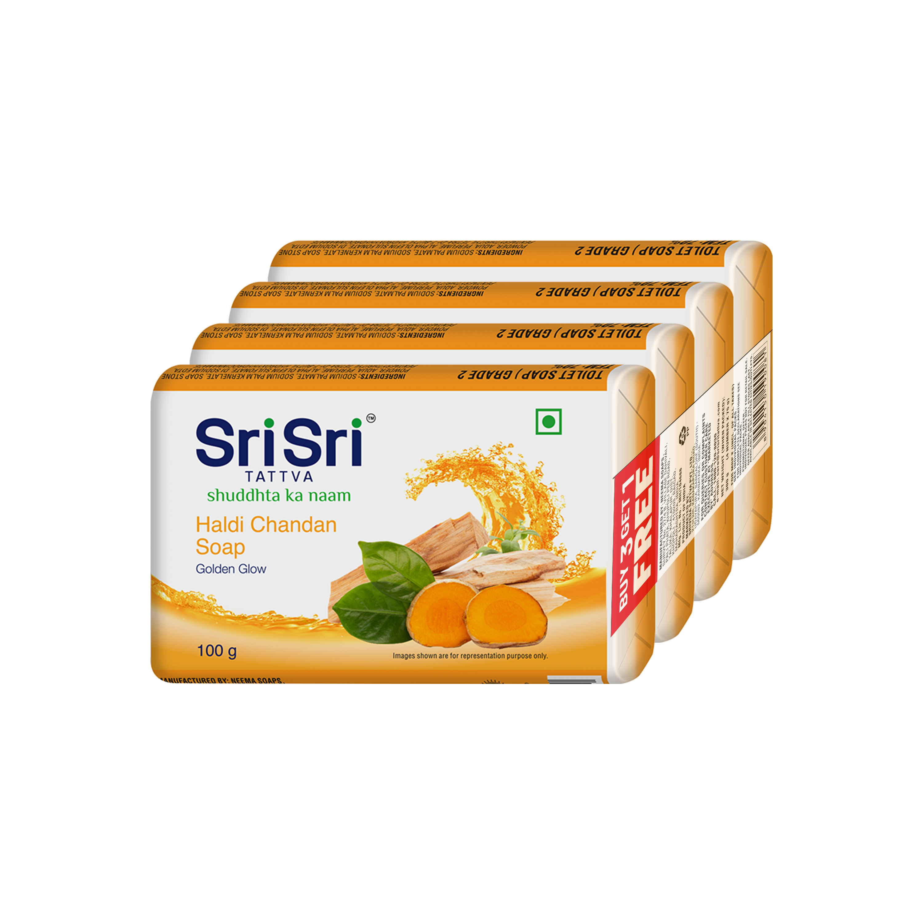 Haldi Chandan Soap | For A Golden Glow | 100 g Each
