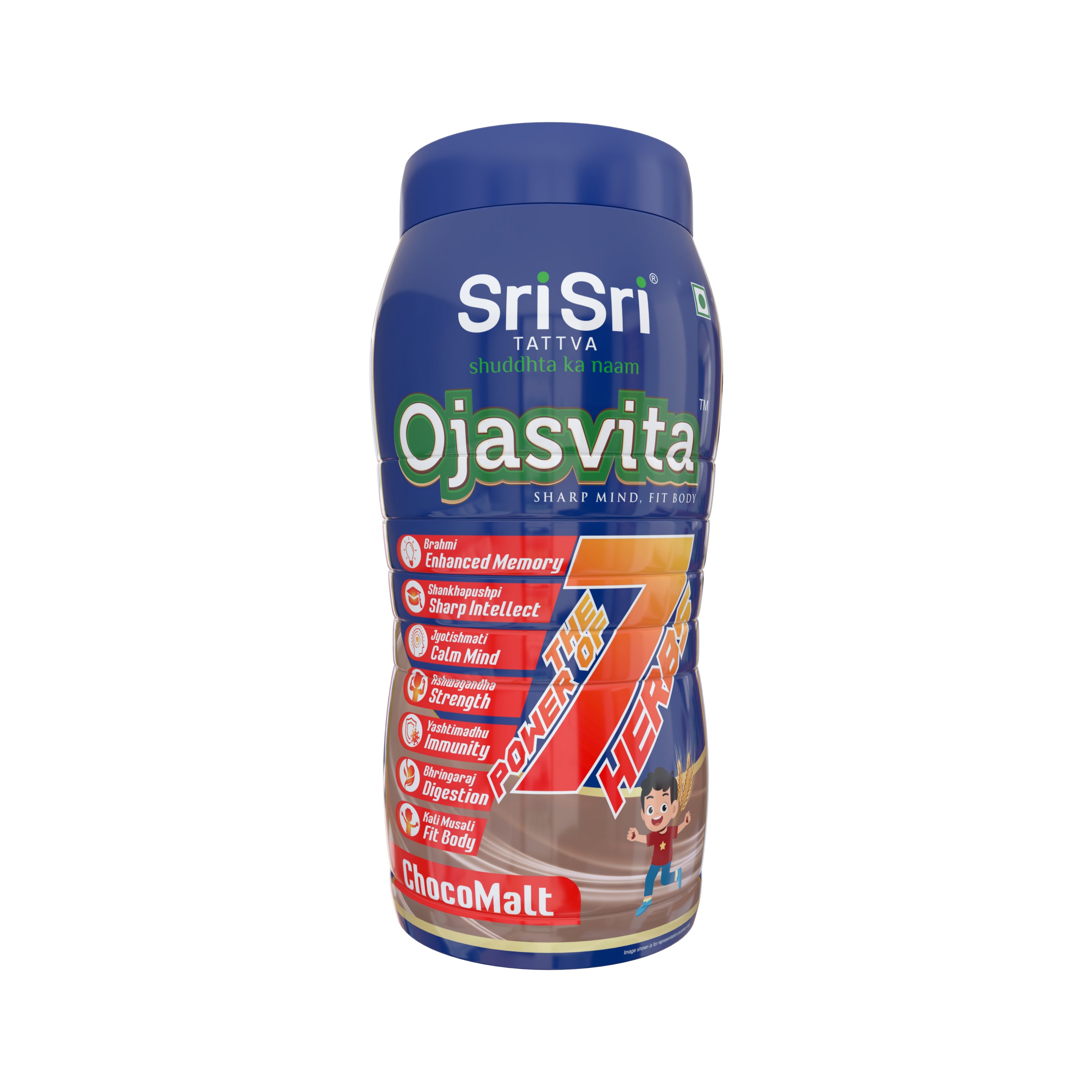 ChocoMalt Ojasvita - Sharp Mind & Fit Body | Herbal Drink | 500 g, Pet Jar
